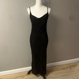 Anthropologie Black Maxi Dress with Spaghetti Straps